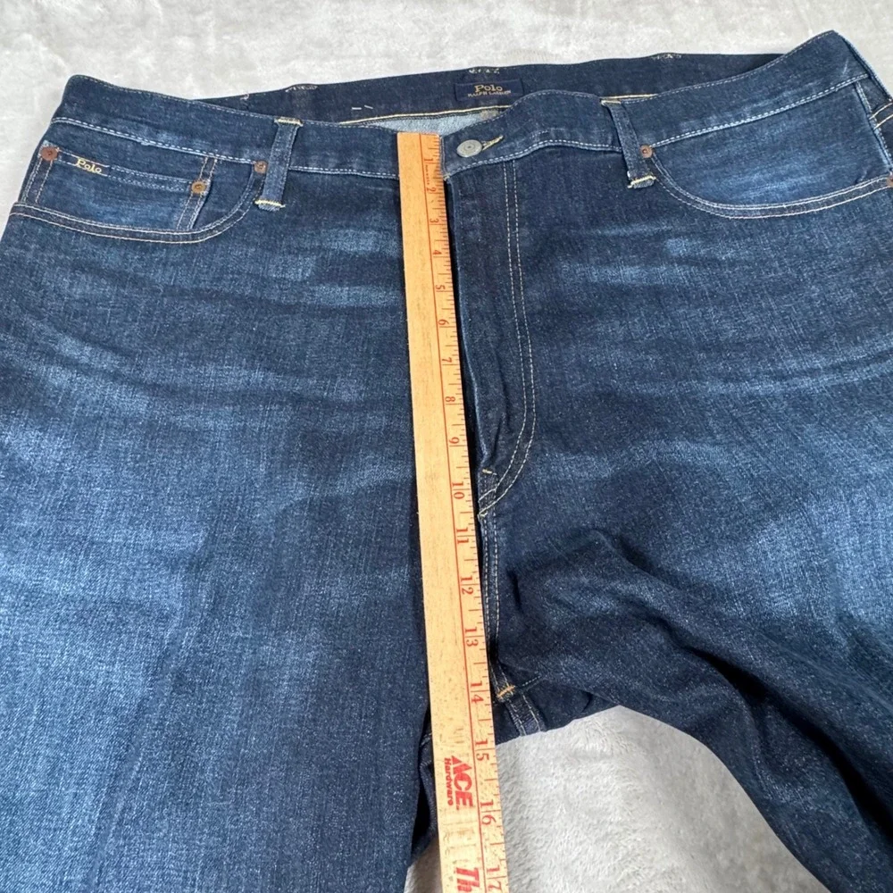 Polo Ralph Lauren Thompson Relaxed Jeans Mens 42x32 Dark Wash Denim Straight Leg